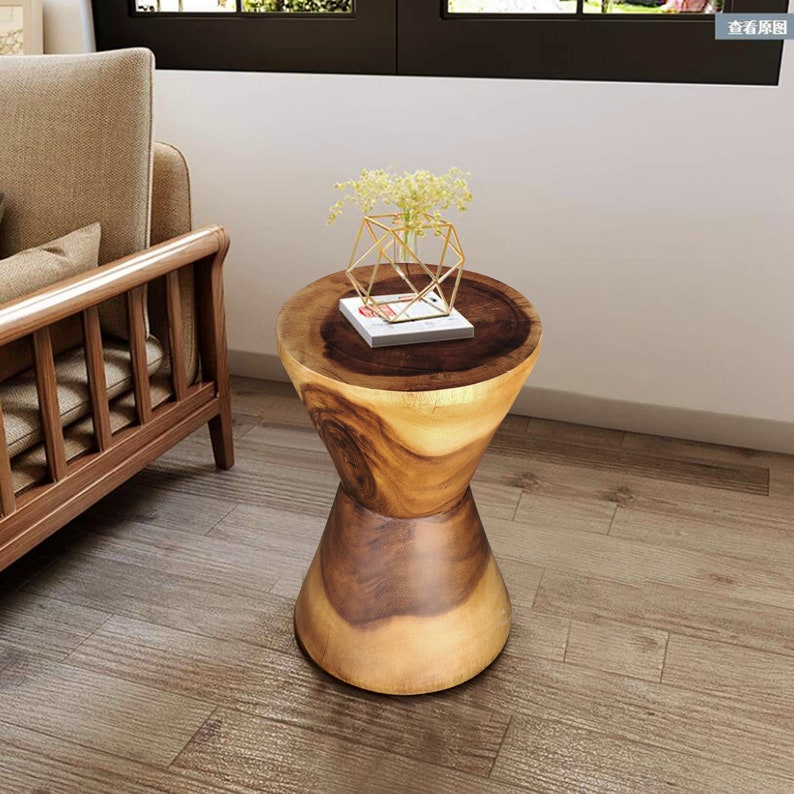 Hourglass Side Table or Stool bedside side drinks table - Furniture > Bedroom > Bedside Tables