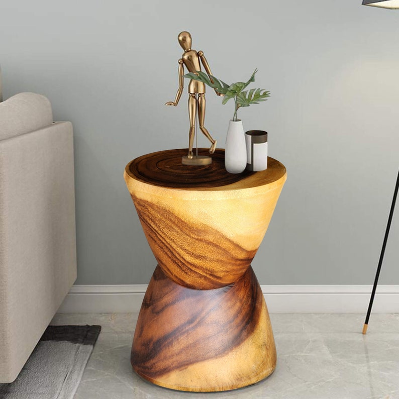 Hourglass Side Table or Stool bedside side drinks table - Furniture > Bedroom > Bedside Tables
