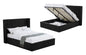 Hilton Black Velvet Gas Lift Bed - Queen - Furniture > Bedroom > Beds & Bed Frames