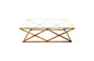 Alsea Coffee Table Gold Base - Clear Glass - Furniture > Living Room > Coffee Tables