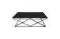 Alsea Coffee Table Silver Base - Black Glass - Furniture > Living Room > Coffee Tables