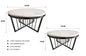 Salina Coffee Table 80cm Black Base - White Marble - Furniture > Living Room > Coffee Tables