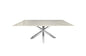 Miles Silver With White Marble Dining Table - 90cm x 180cm - Furniture > Dining > Dining Tables