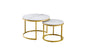 Nesting style Coffee Table White on Champagne Gold 60cm/45cm Furniture > Living Room > Coffee Tables