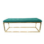 Holly Ottoman Gold Base - Green Seat - Furniture > Living Room > Ottomans & Footstools