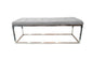 Holly Ottoman Silver Base - Light Grey Seat - Furniture > Living Room > Ottomans & Footstools