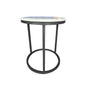 Kelly Side Table - White on Black - 45cm - Furniture > Dining > Dining Tables
