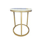 Kelly Side Table - White on Champagne - 45cm - Furniture > Dining > Dining Tables