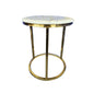 Kelly Side Table - White on Gold - 45cm - Furniture > Dining > Dining Tables