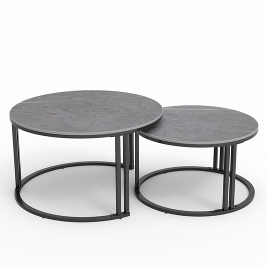 Interior Ave - Premier Nested Coffee Table Set - Grey Stone - Furniture > Living Room > Coffee Tables