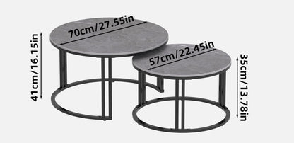 Interior Ave - Premier Nested Coffee Table Set - Grey Stone - Furniture > Living Room > Coffee Tables