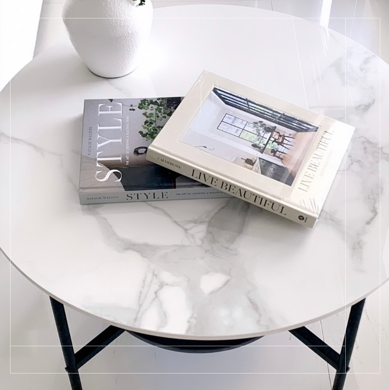 Interior Ave - Duke Round Two Tier Stone Coffee Table - Furniture > Living Room > Coffee Tables