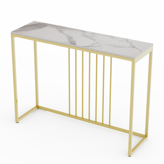 Interior Ave - Stone Marble Console - Marble & Gold - Furniture > Living Room > Coffee Tables