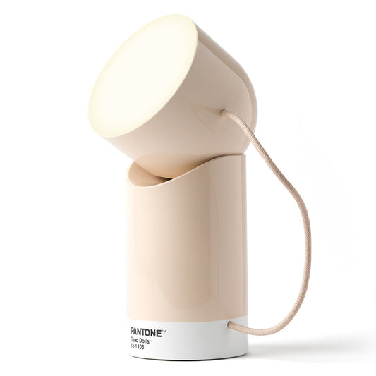 Lexon Orbe Portable Led Lamp With Moving Head PANTONE - Sand - Home & Garden > Lighting > Table Lamps