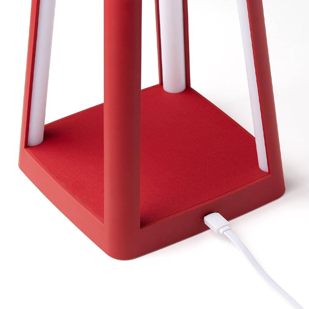 Lexon Lantern Portable Lamp With Built-In Wireless Charger - Red - Home & Garden > Lighting > Table Lamps