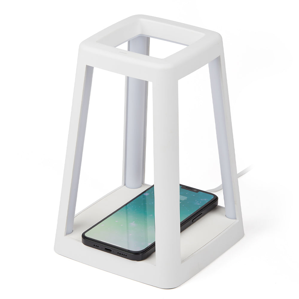 Lexon Lantern Portable Lamp With Built-In Wireless Charger - White - Home & Garden > Lighting > Table Lamps