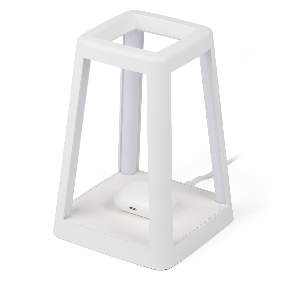 Lexon Lantern Portable Lamp With Built-In Wireless Charger - White - Home & Garden > Lighting > Table Lamps
