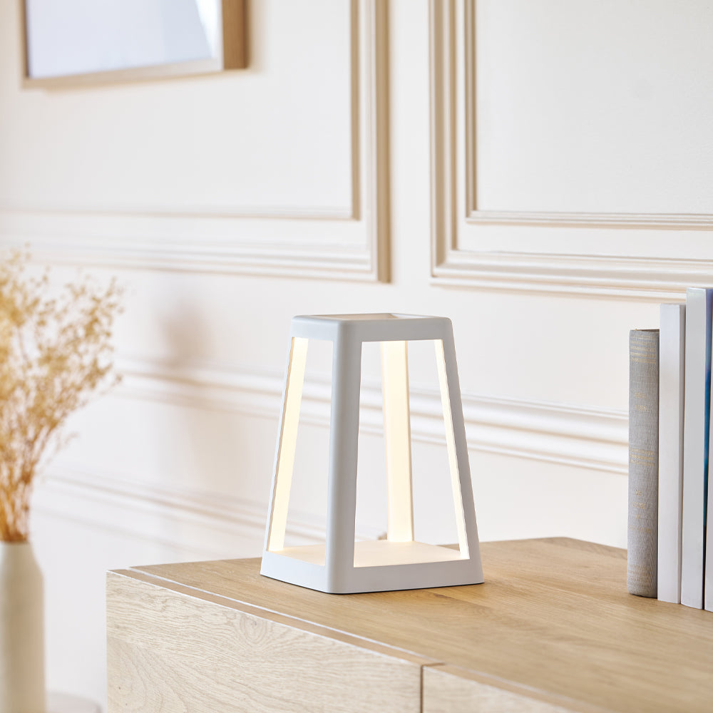 Lexon Lantern Portable Lamp With Built-In Wireless Charger - White - Home & Garden > Lighting > Table Lamps