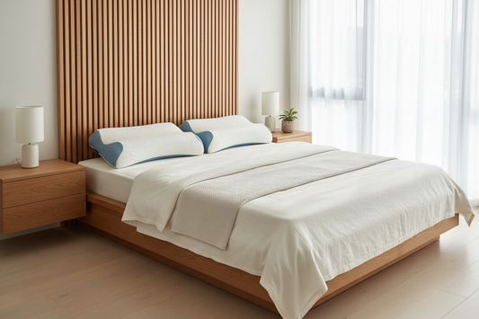 Set of 4X 4D Cooling Gel Technology Memory Foam Removable Outer Cover Hypoallergenic Pillow