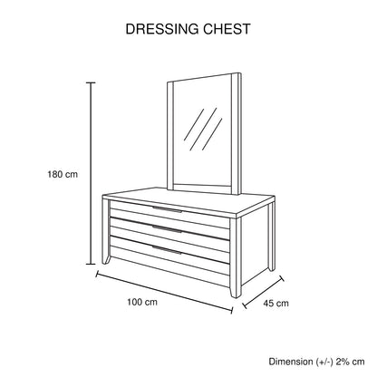 4 Pieces Bedroom Suite Natural Wood Like MDF Structure King Size Oak Colour Bed Bedside Table & Dresser - Furniture >