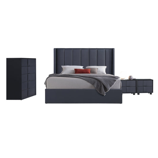 Prado 4pc Fabric Gas Lift Queen Bedroom Suite Furniture > Bedroom > Beds & Bed Frames