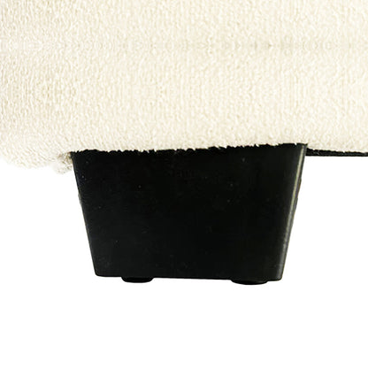 Alexa Queen Size High Rise Headboard Linen Beige Fabric Four MDF Drawers with Wheels Bed Frame - Furniture > Bedroom >