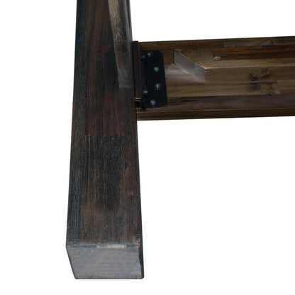 Bed Frame Double Size in Solid Wood Veneered Acacia Bedroom Timber Slat in Chocolate Furniture > Bedroom > Beds & Bed