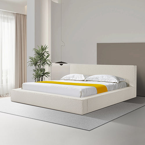 Ralph King Bed Frame Fabric Upholstery in KD slat Furniture > Bar Stools & Chairs > Arm Chairs & Recliners