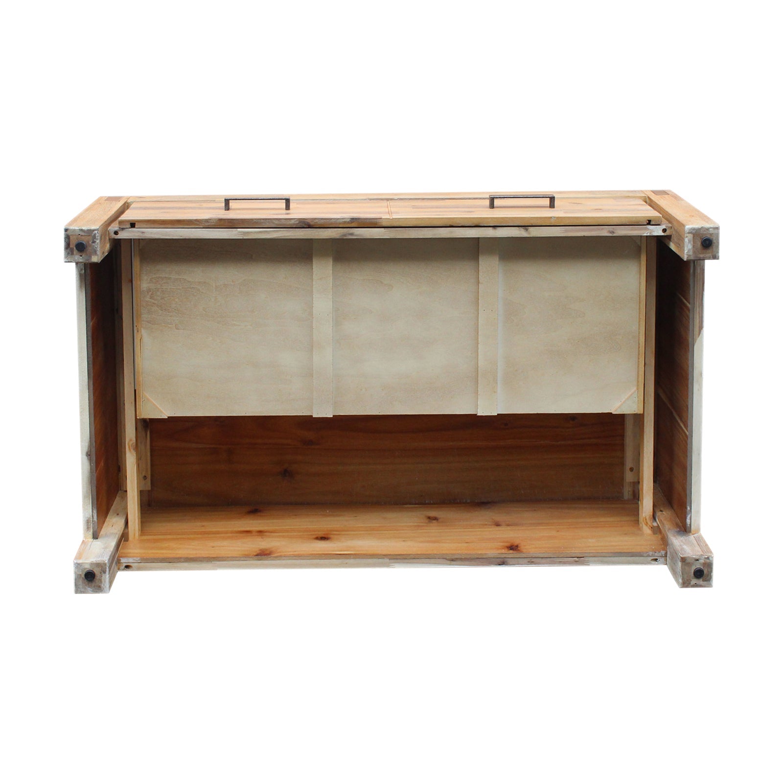 Coffee Table Solid Acacia Wood & Veneer 1 Drawers Storage Oak Colour - Furniture > Living Room > Coffee Tables