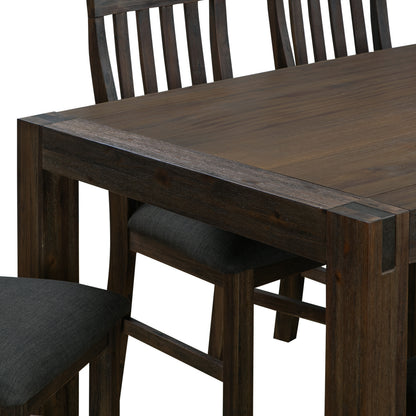 Dining Table 210cm Large Size with Solid Acacia Wooden Base in Chocolate Colour Furniture > Dining > Dining Tables