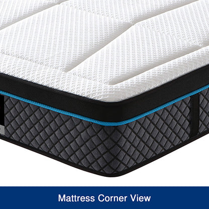 Queen Mattress in Coolmax Memory Foam 6 Zone Pocket Coil Soft Firmness - Furniture > Mattresses > Mattress Toppers