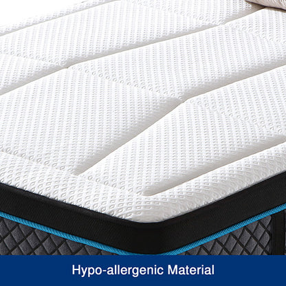 Queen Mattress in Coolmax Memory Foam 6 Zone Pocket Coil Soft Firmness - Furniture > Mattresses > Mattress Toppers