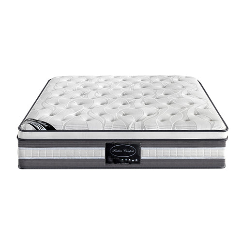 Mattress Euro Top Double Size Pocket Spring Coil with Knitted Fabric Medium Firm 34cm Thick - Furniture > Mattresses >