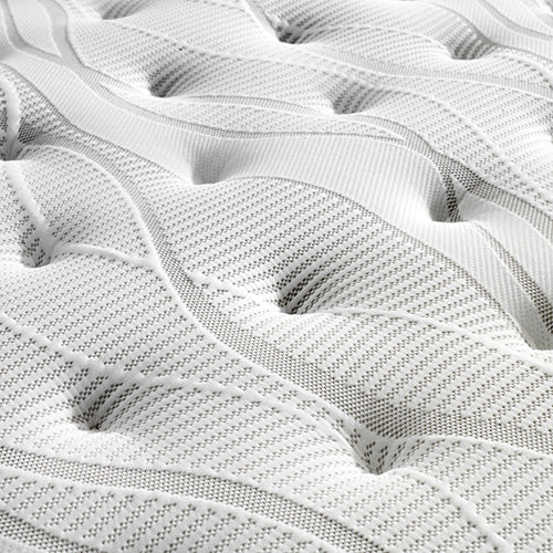 Mattress Euro Top Double Size Pocket Spring Coil with Knitted Fabric Medium Firm 34cm Thick - Furniture > Mattresses >