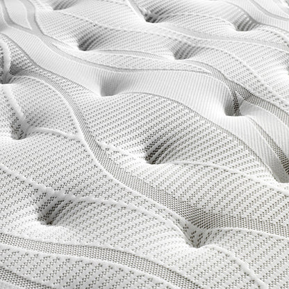 Mattress Euro Top Double Size Pocket Spring Coil with Knitted Fabric Medium Firm 34cm Thick - Furniture > Mattresses >