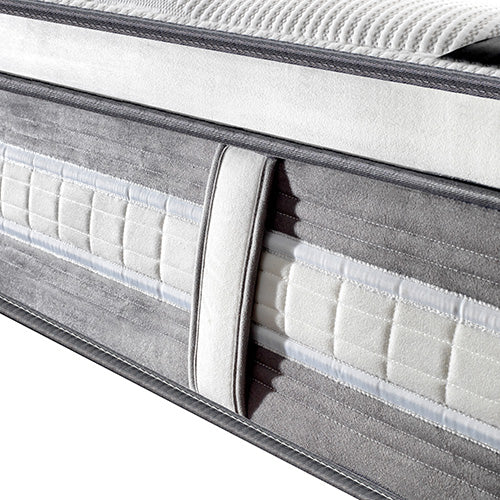 Mattress Euro Top Double Size Pocket Spring Coil with Knitted Fabric Medium Firm 34cm Thick - Furniture > Mattresses >