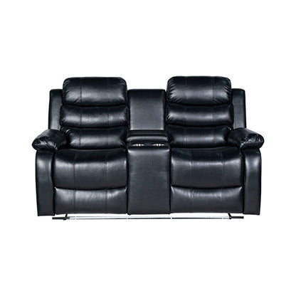 Chelsea 2R Seater Finest Leatherette Recliner Feature Console LED Light Ultra Cushioned Furniture > Bar Stools & Chairs