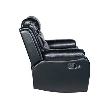 Chelsea 3R Seater Finest Leatherette Recliner Feature Console LED Light Ultra Cushioned Furniture > Bar Stools & Chairs