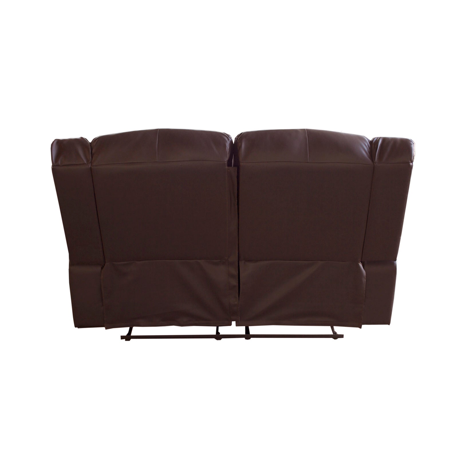2 Seater Recliner Sofa In Faux Leather Lounge Couch in Brown - Furniture > Bar Stools & Chairs > Arm Chairs & Recliners