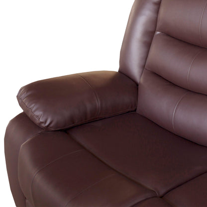 2 Seater Recliner Sofa In Faux Leather Lounge Couch in Brown - Furniture > Bar Stools & Chairs > Arm Chairs & Recliners