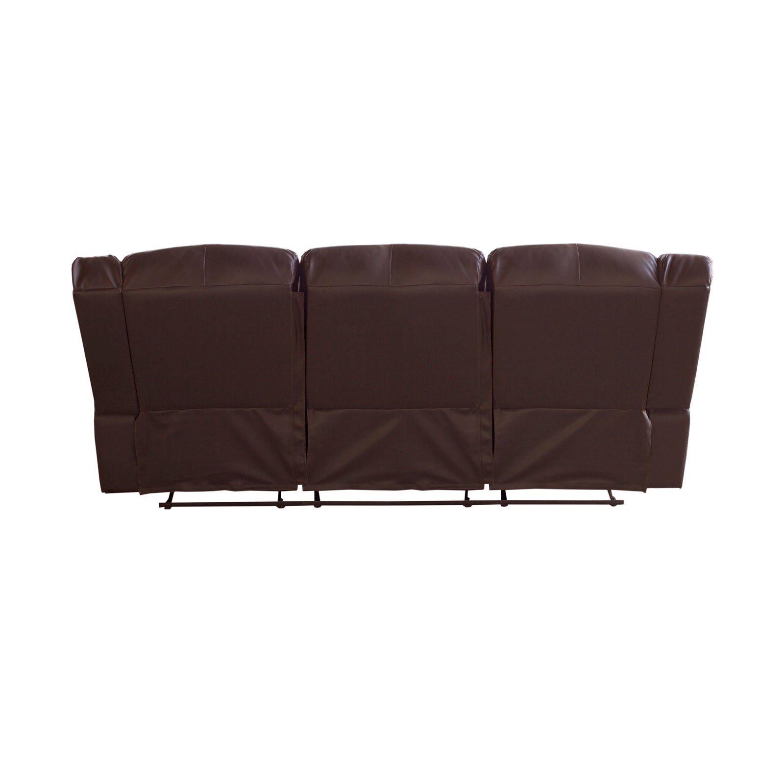 3 Seater Recliner Sofa In Faux Leather Lounge Couch in Brown - Furniture > Bar Stools & Chairs > Arm Chairs & Recliners
