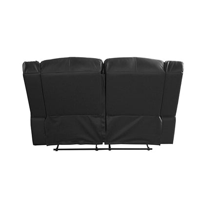 2 Seater Recliner Sofa In Faux Leather Lounge Couch in Black - Furniture > Bar Stools & Chairs > Arm Chairs & Recliners