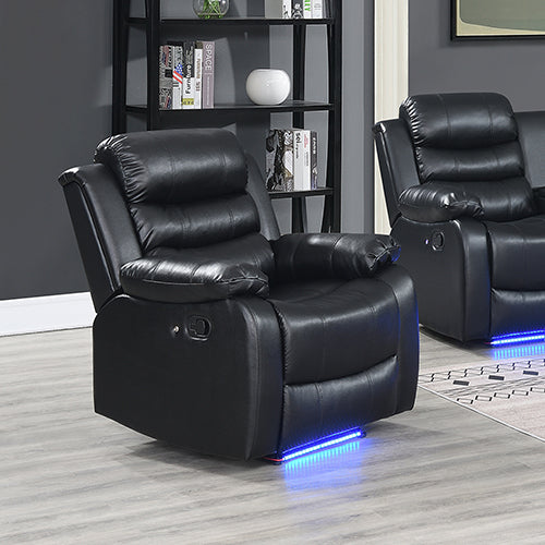 Chelsea 3R + 1R + 1R Seater Finest Leatherette Recliner Feature Console LED Light Ultra Cushioned Furniture > Bar