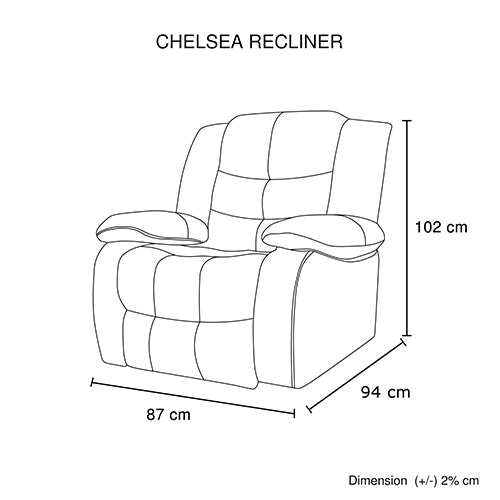 Chelsea 3R + 1R + 1R Seater Finest Leatherette Recliner Feature Console LED Light Ultra Cushioned Furniture > Bar