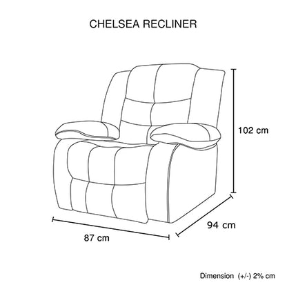 Chelsea 3R + 1R + 1R Seater Finest Leatherette Recliner Feature Console LED Light Ultra Cushioned Furniture > Bar