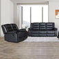 3 + 2 Seater Recliner Sofa In Faux Leather Lounge Couch in Black Furniture > Bar Stools & Chairs > Arm Chairs &