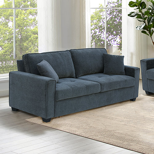 2 + 3 Seater Sofa Set Polyester Charcoal Fabric Multilayer Two Pillows Individual Pocket Spring Furniture > Sofas >