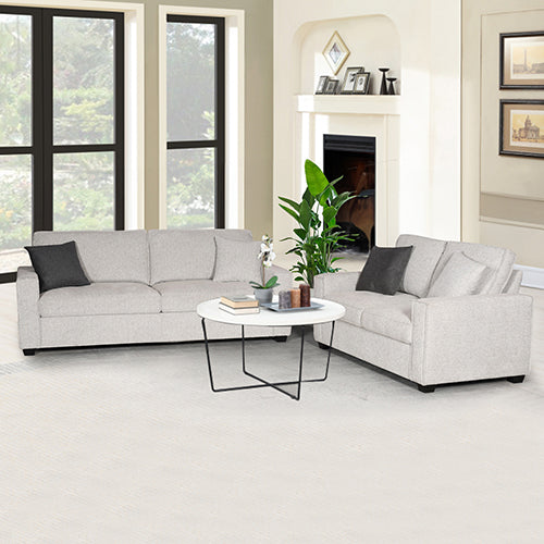 Milano 3 2 Seater Sofa Set Polyester Fabric Multilayer Two Pillows Attached Individual Pocket Spring Furniture > Bar