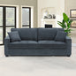 3 Seater Sofa Set Polyester Fabric Charcoal Multilayer Two Pillows Individual Pocket Spring - Furniture > Sofas > Sofas