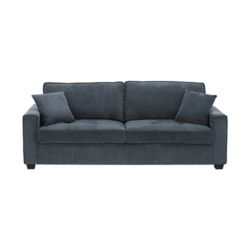 3 Seater Sofa Set Polyester Fabric Charcoal Multilayer Two Pillows Individual Pocket Spring Furniture > Sofas > Sofas &